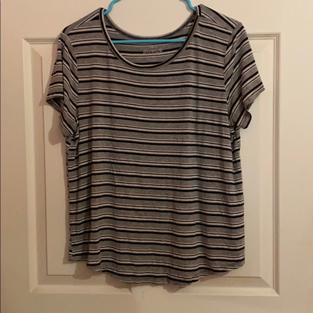 Large Grey Stripe Shirt